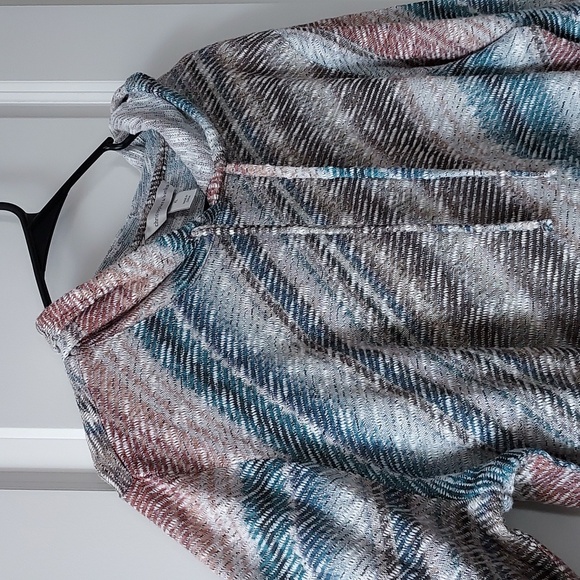 Christopher & Banks Hooded long sleeve multicolor sweater xl - Picture 2 of 11